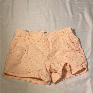 Old Navy Blush Pink Eyelet Shorts